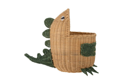 Luxusbetten24 Sino Dinosaurierkorb Aufbewahrungskorb aus Rattan Design, Braun