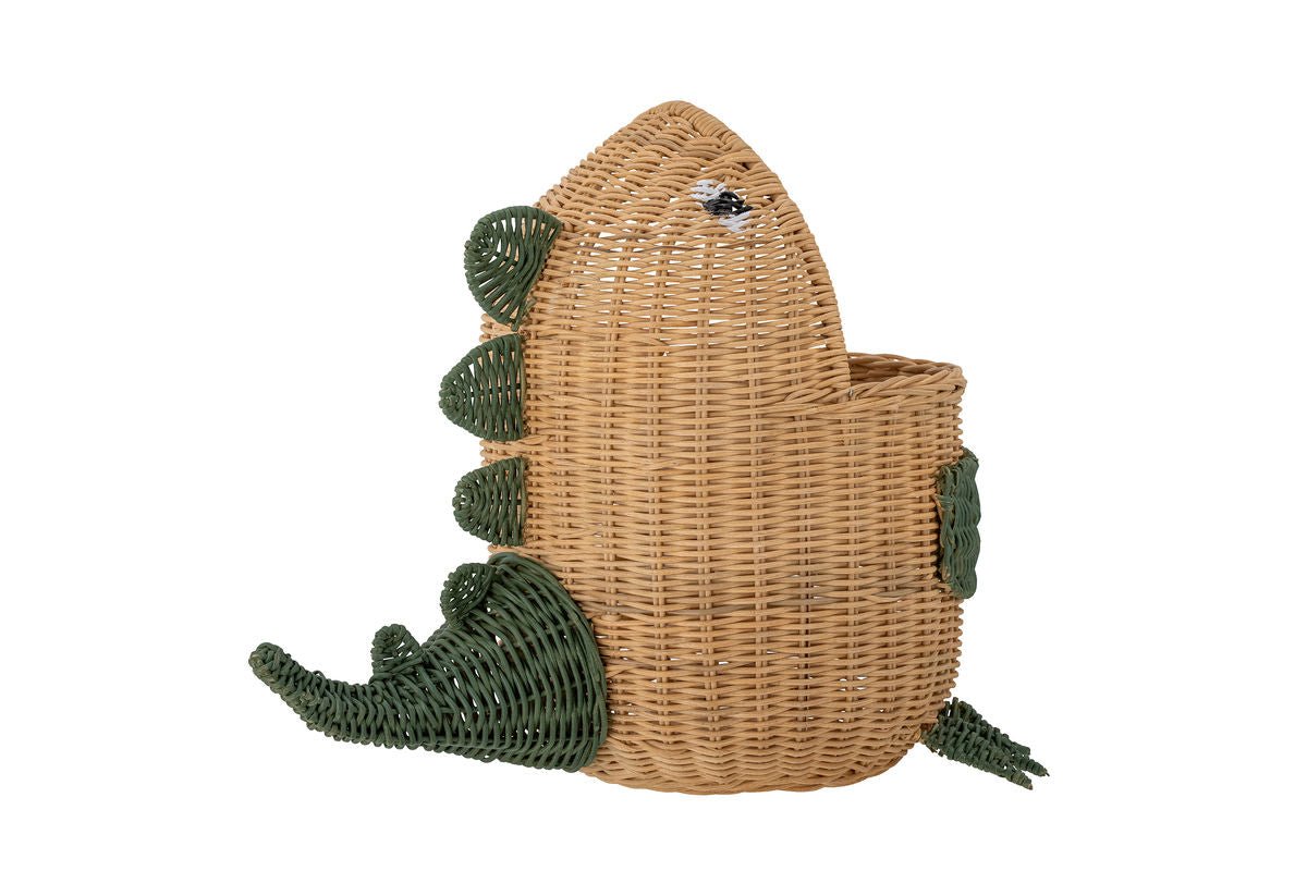 Luxusbetten24 Sino Dinosaurierkorb Aufbewahrungskorb aus Rattan Design, Braun