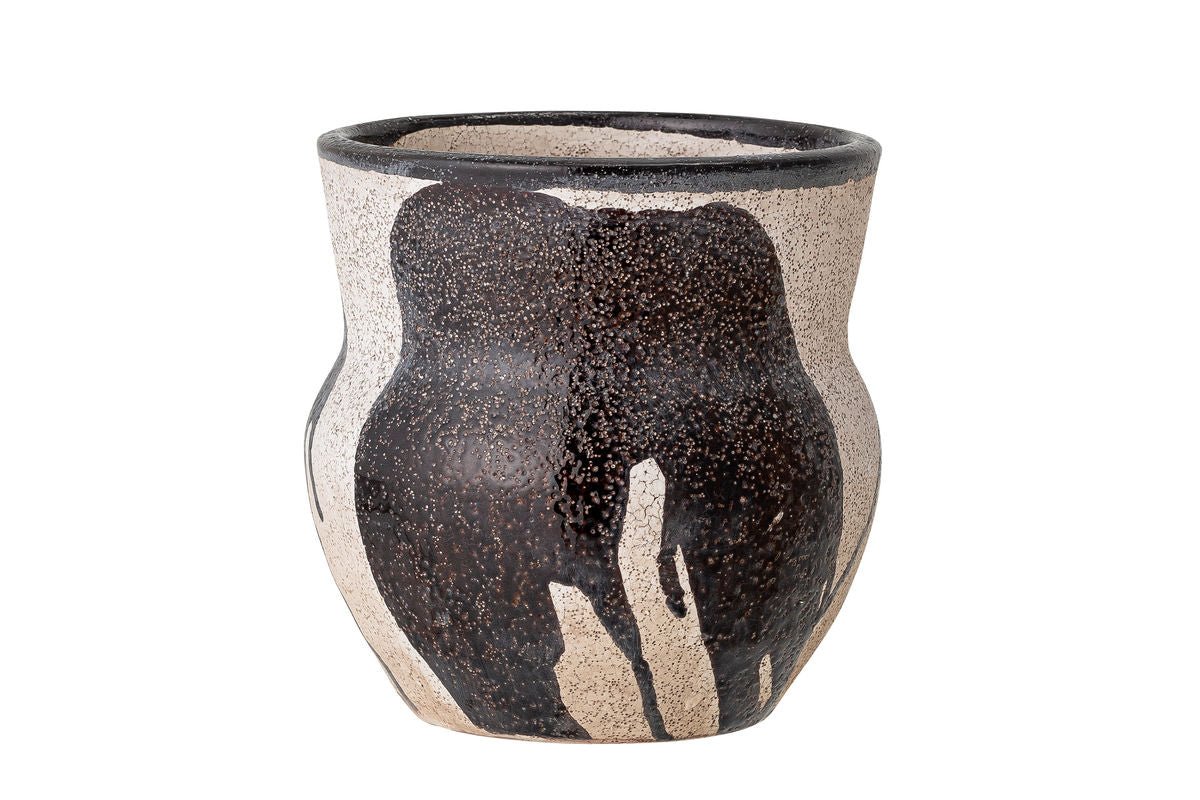 Deko-Blumentopf Arosa – Handgefertigtes Design in Schwarz