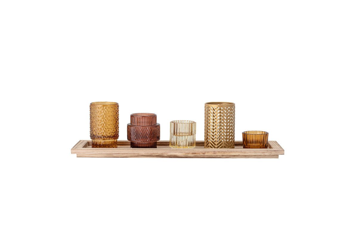 Luxusbetten24 Brown Parade Teelichthalter Set 5‑teilig Braun