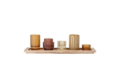 Luxusbetten24 Brown Parade Teelichthalter Set 5‑teilig Braun