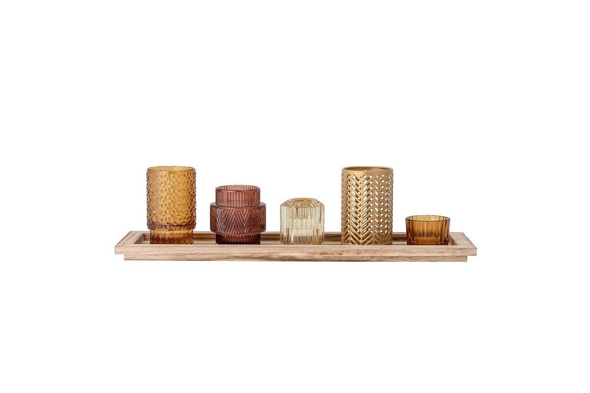 Luxusbetten24 Brown Parade Teelichthalter Set 5‑teilig Braun