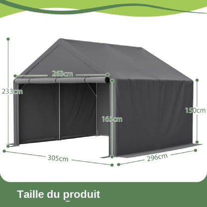 ByteLike Cobertizo de Almacenamiento Exterior Gris Oscuro para Jardín