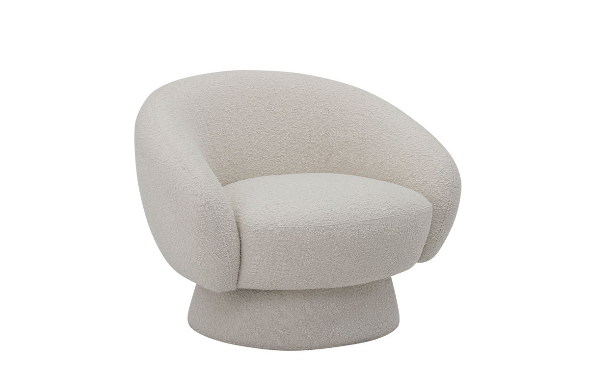 Luxusbetten24 Lounge Sleeper Sessel Creme/Weiß