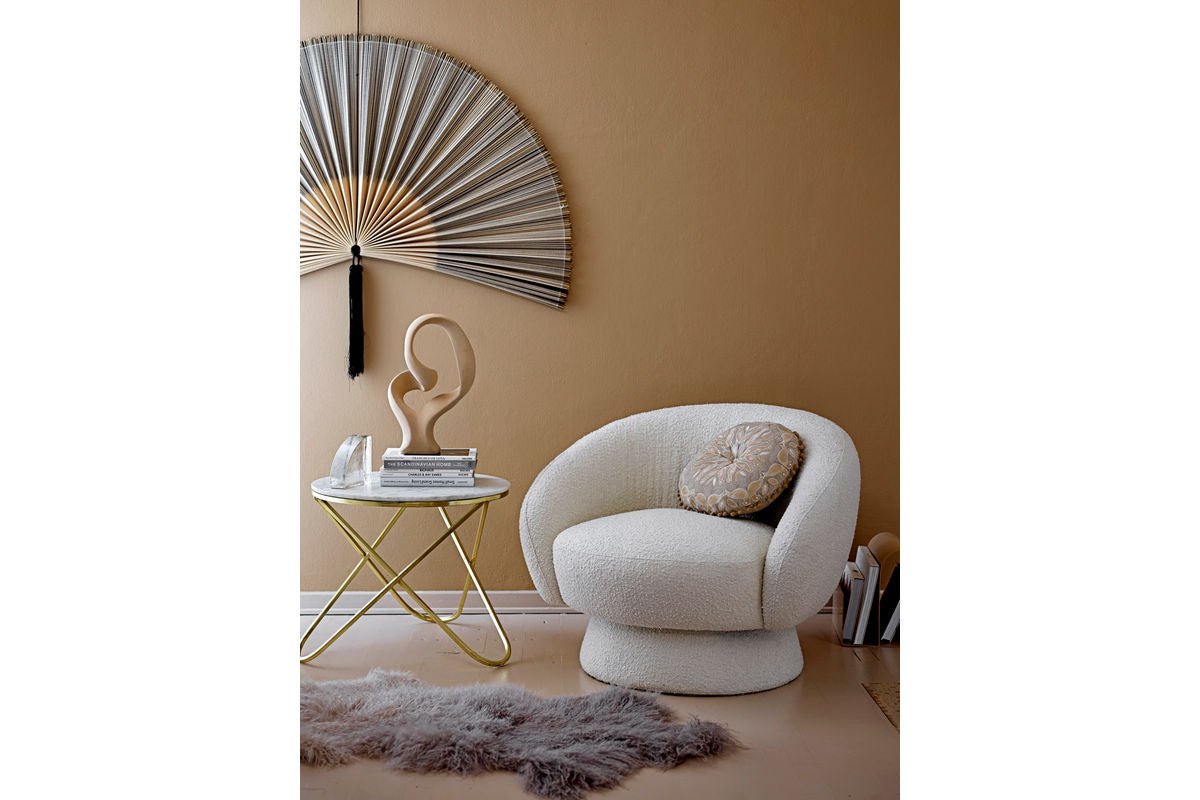 Luxusbetten24 Lounge Sleeper Sessel Creme/Weiß