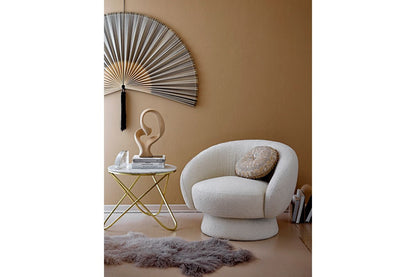 Luxusbetten24 Lounge Sleeper Sessel Creme/Weiß