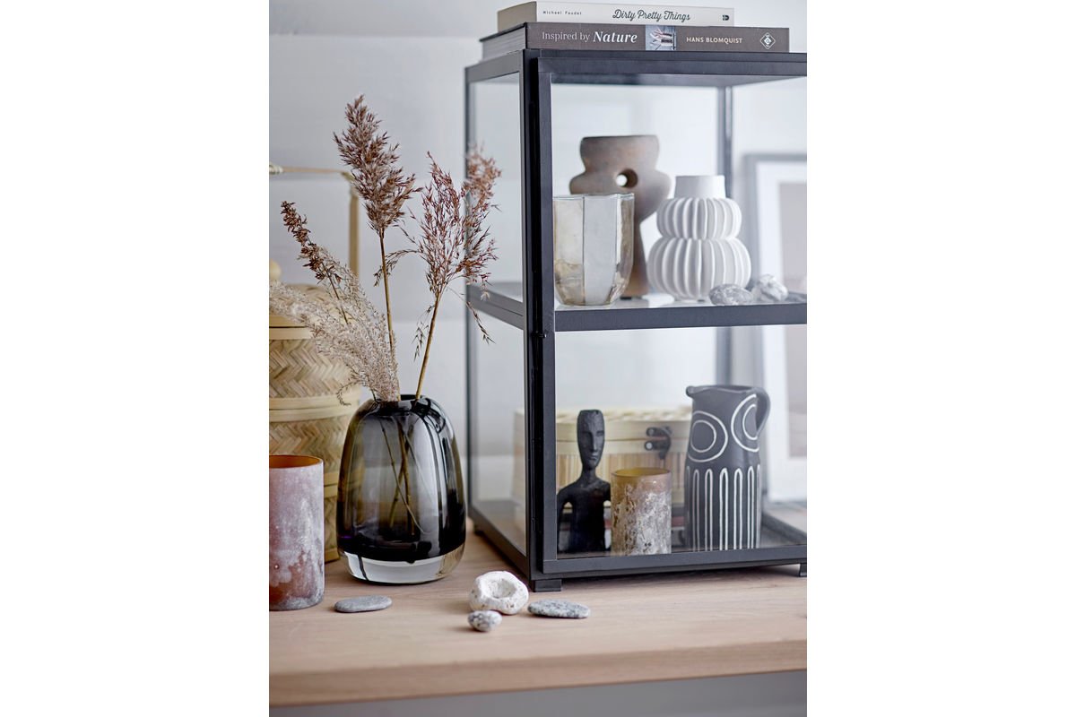 Nordia Weiß Vase aus Steingut Handgefertigt Elegant