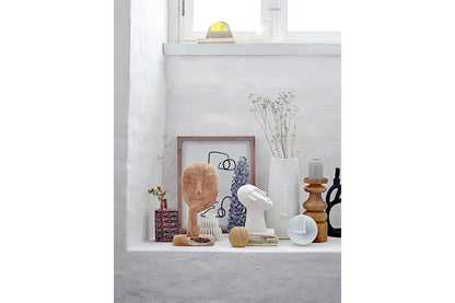 Nordia Weiß Vase aus Steingut Handgefertigt Elegant