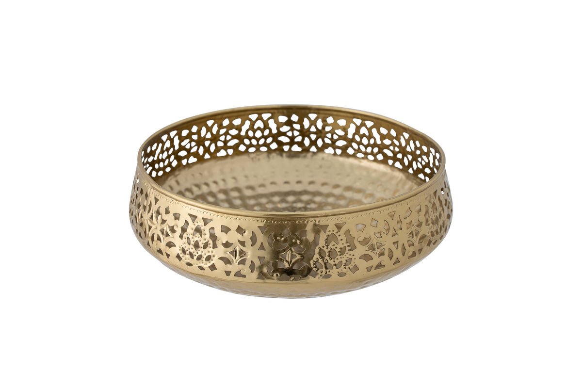 Deko-Schale Zaira – Metall in Goldoptik
