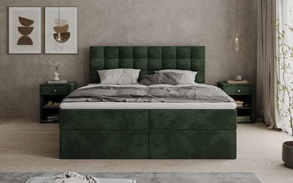 Boxspringbett Como in Cord mit Stauraum