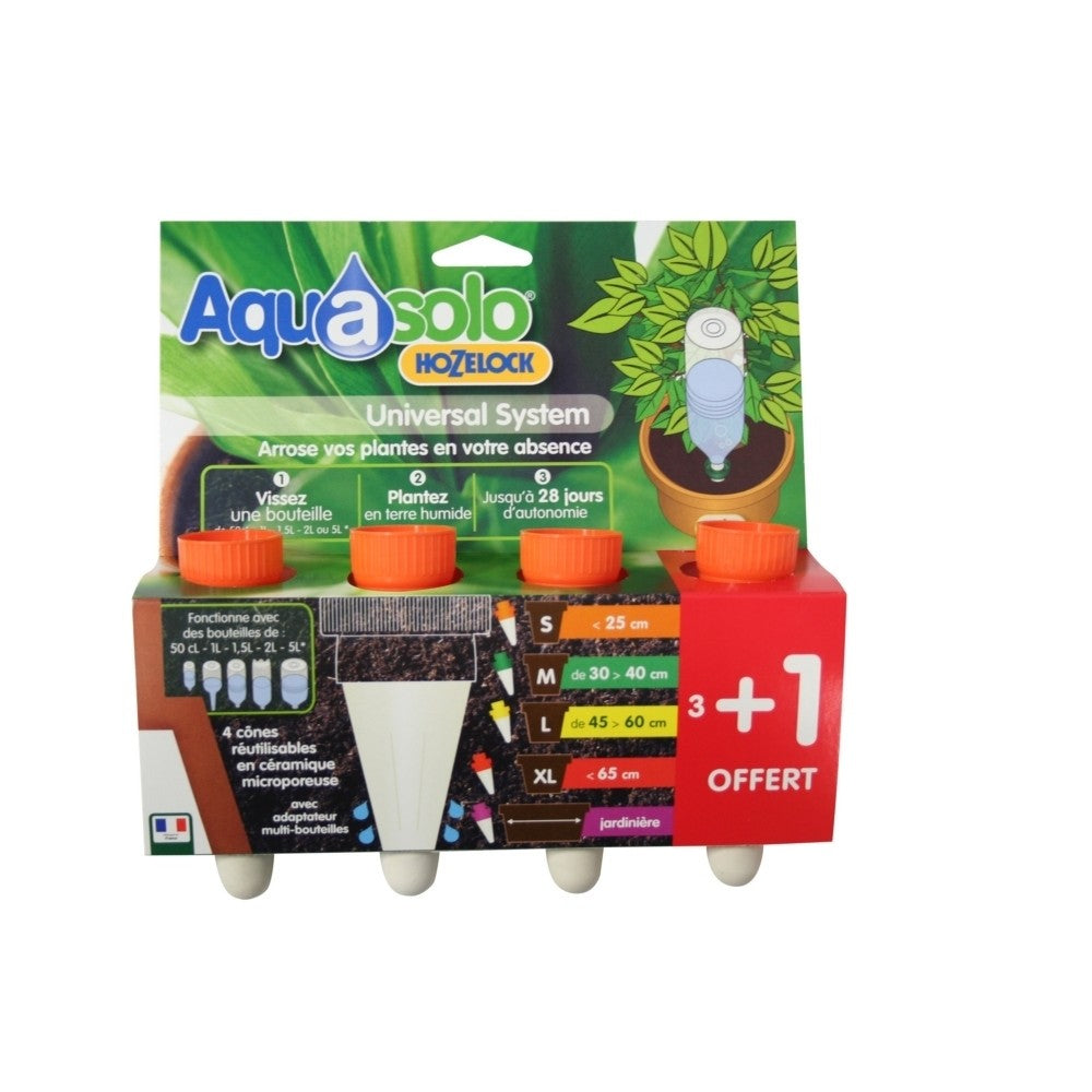 Aquasolo Sistema de Riego Universal Tamaño S Naranja 4 Conos