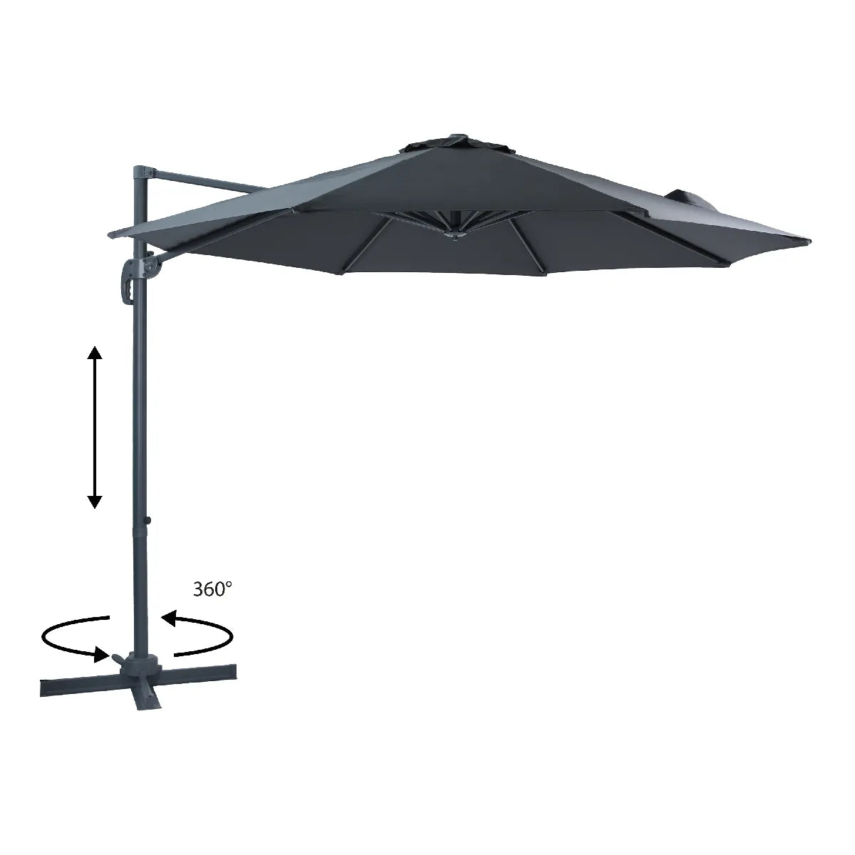 Axi House AXI Marisol Parasol Rotación 360° 300 cm Anthracite/Gris