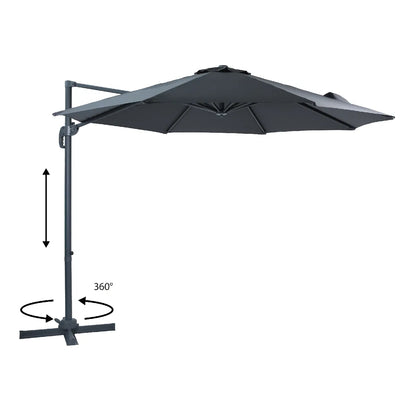 Axi House AXI Marisol Parasol Rotación 360° 300 cm Anthracite/Gris