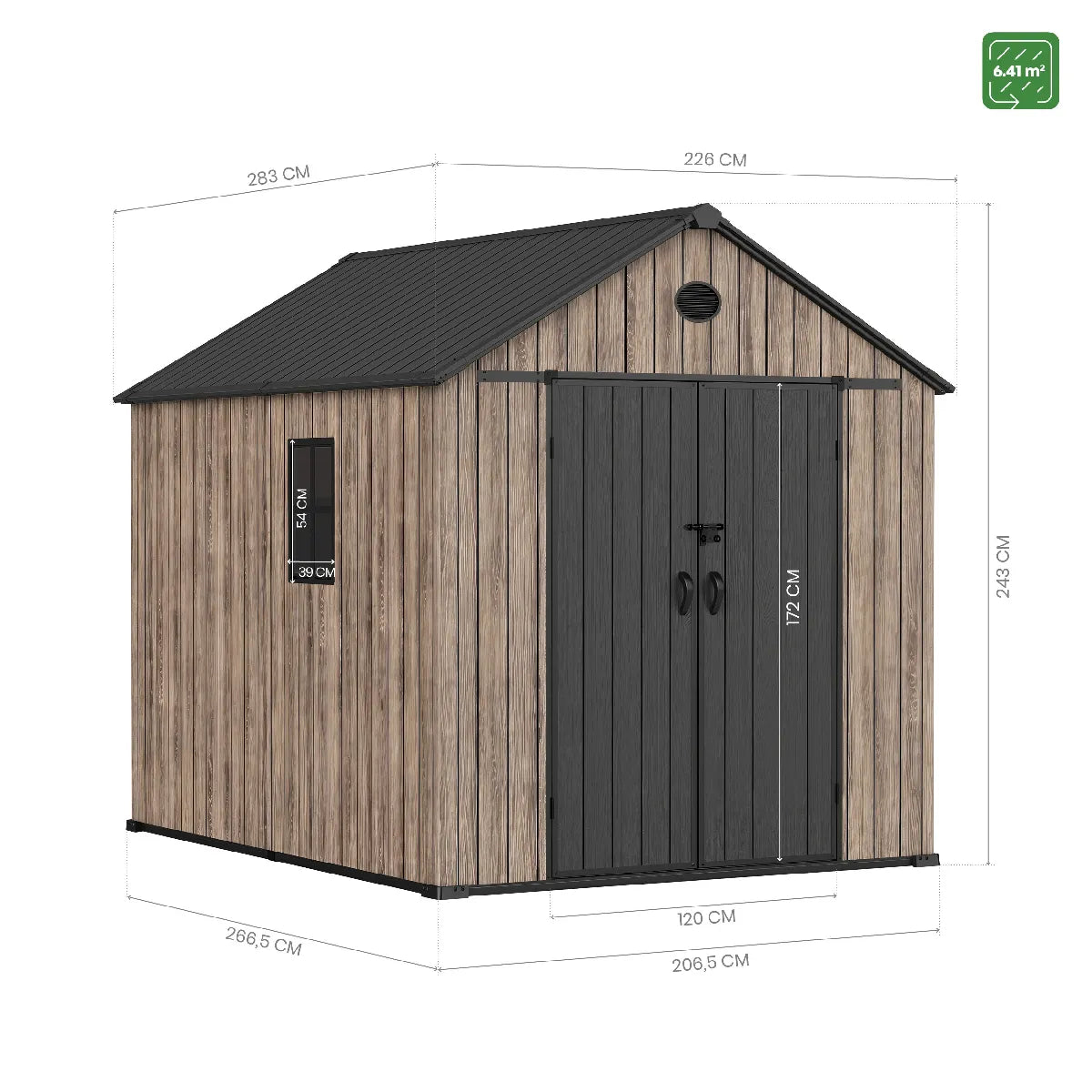 Abri Jardin Résine Hoggar Oak O60 MKR00013919285