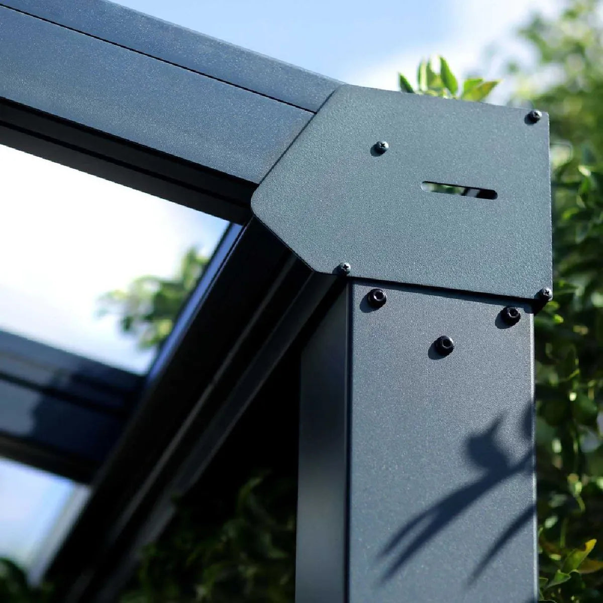 Canopia By Palram Pérgola Adosada Anthracite Techo Policarbonato 4mm