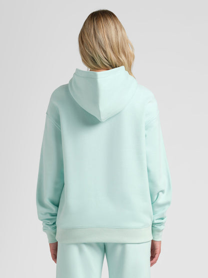 Comfrt Halo Leichtgewicht Crop Hoodie, Aqua Mist, Größe XS