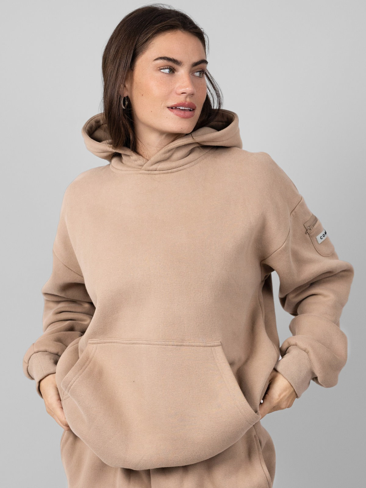 Comfrt Travel Essentials Hoodie Superweich Baumwollmischung Oversized Moss