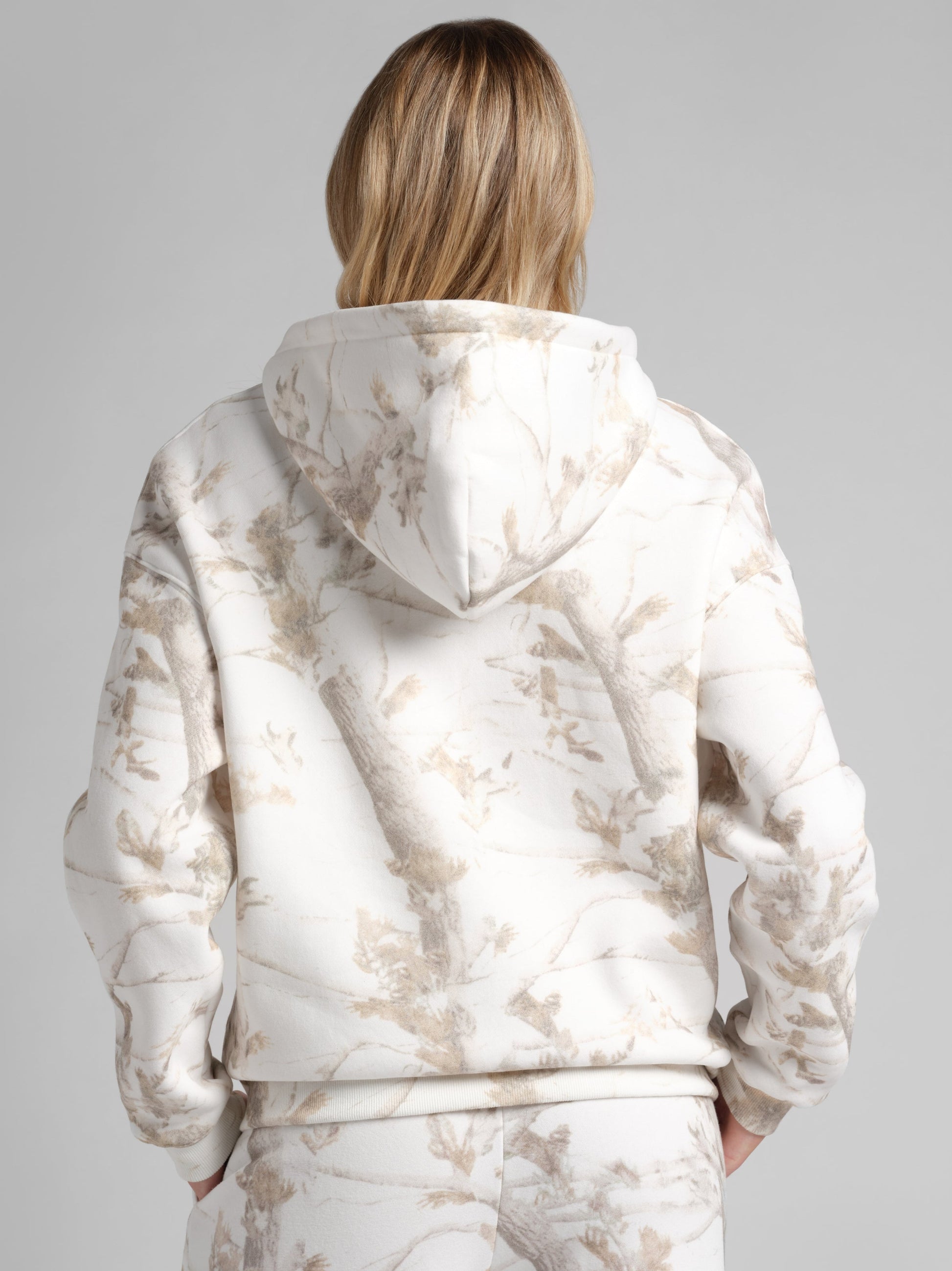 Comfrt Camo Crop Zip Kapuzenpullover