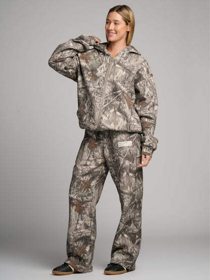Comfrt Camo Zip Hoodie CloudTouch Fleece Oversized Unisex