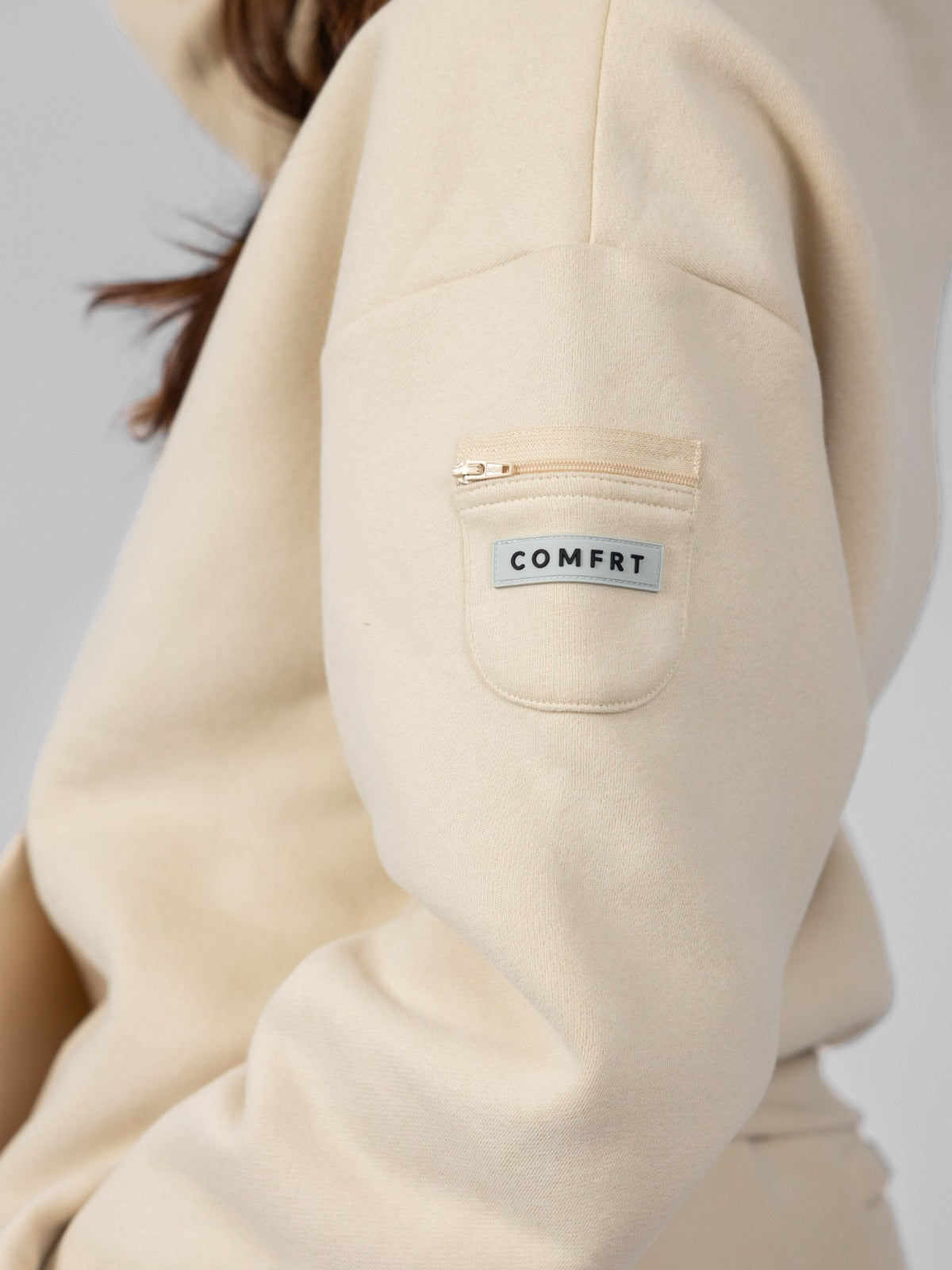 Comfrt Travel Essentials Hoodie Superweich Baumwollmischung Oversized Moss