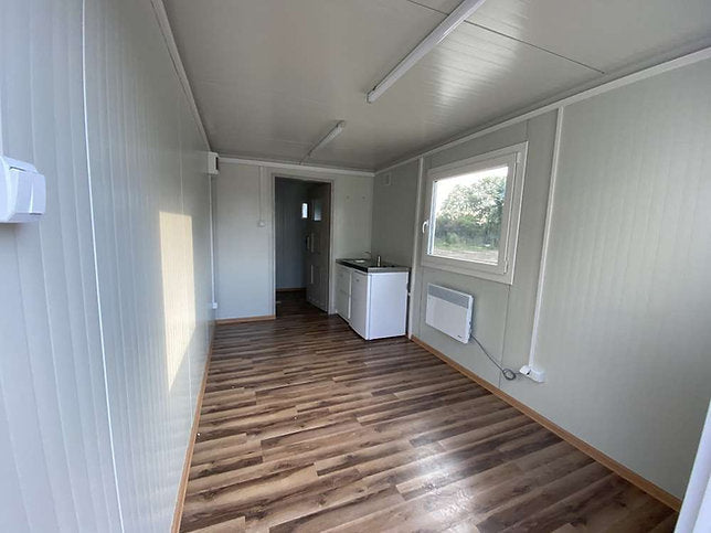 Contenedores Ejido Modulo Contenitore 6×2,40 m Grigio con WC e Cucina