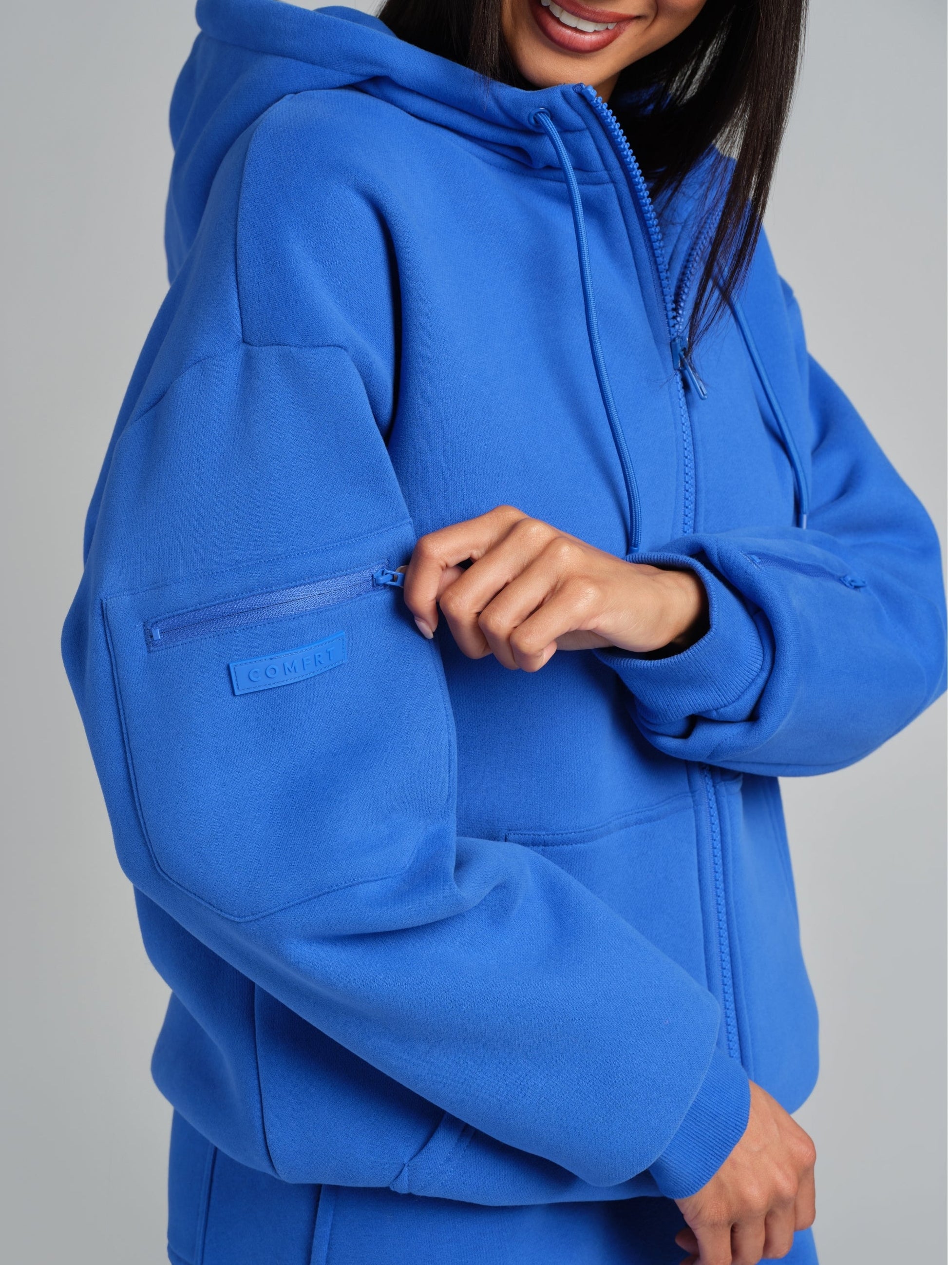 Comfrt Airplane Mode Travel Zip Hoodie
