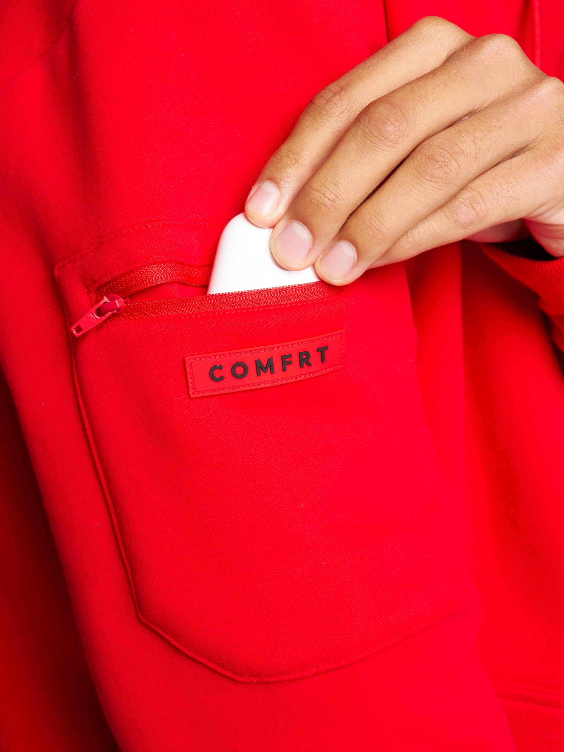 Comfrt Airplane Mode Travel Hoodie mit integrierter Augenmaske