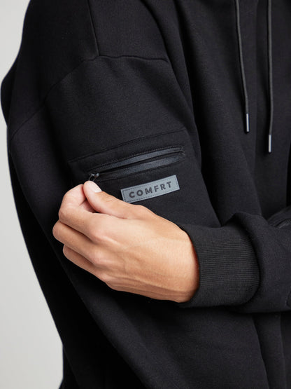 Comfrt Airplane Mode Travel Hoodie mit integrierter Augenmaske