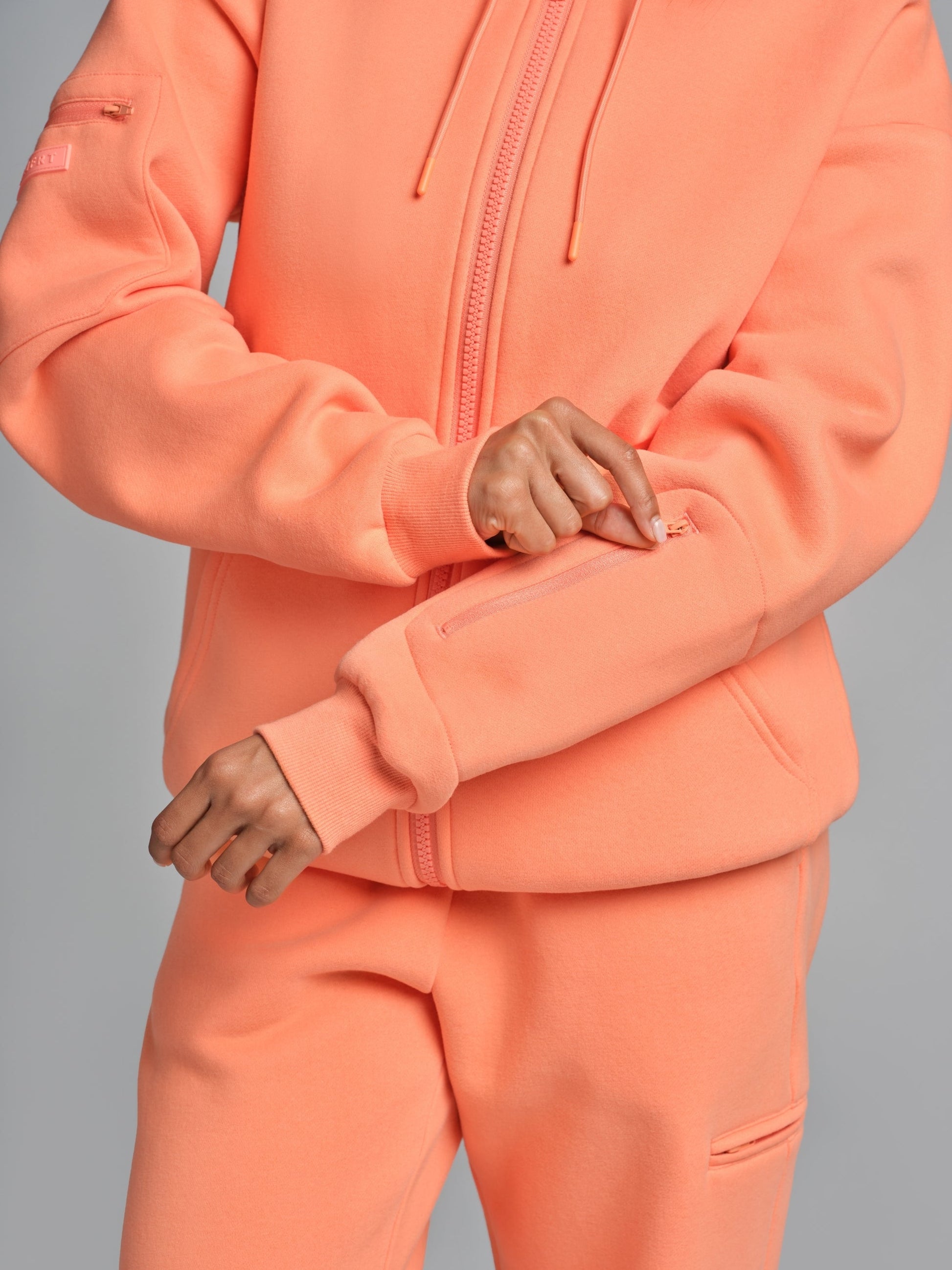 Comfrt Airplane Mode Travel Zip Hoodie Vollreißverschluss