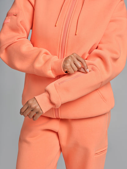 Comfrt Airplane Mode Travel Zip Hoodie Vollreißverschluss