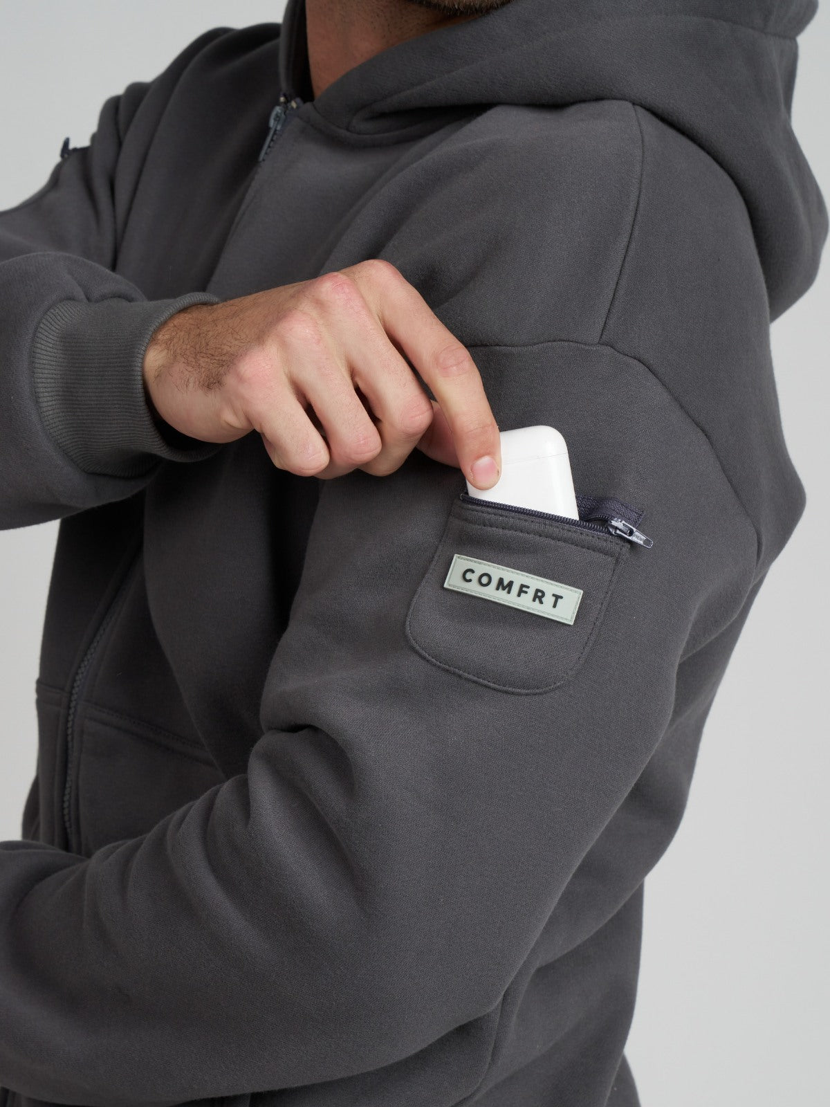 Comfrt Travel Essentials Zip Hoodie