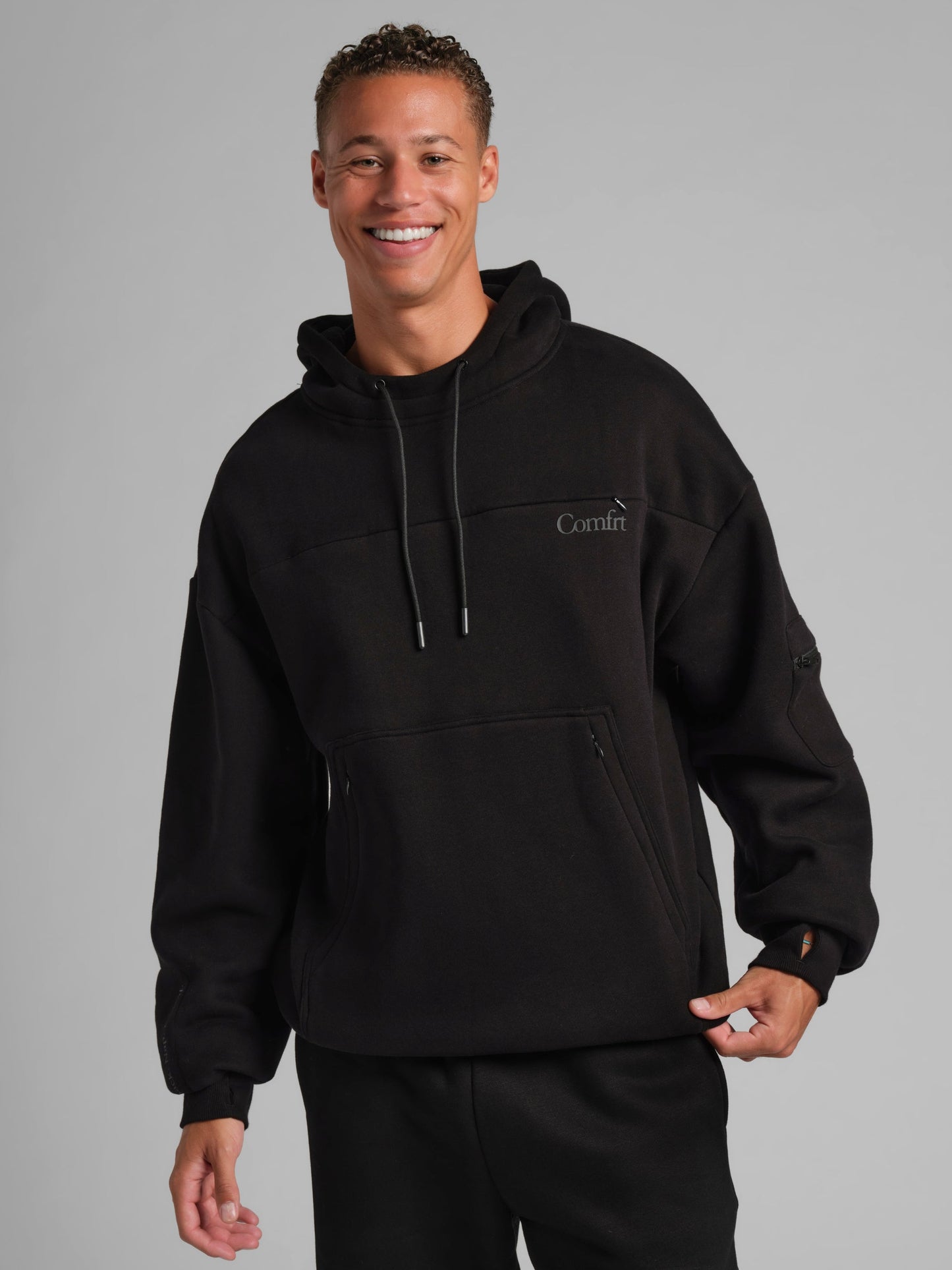 Comfrt Snak™ Hoodie Unisex Heavyweight Fleece mit 6 Snacktaschen