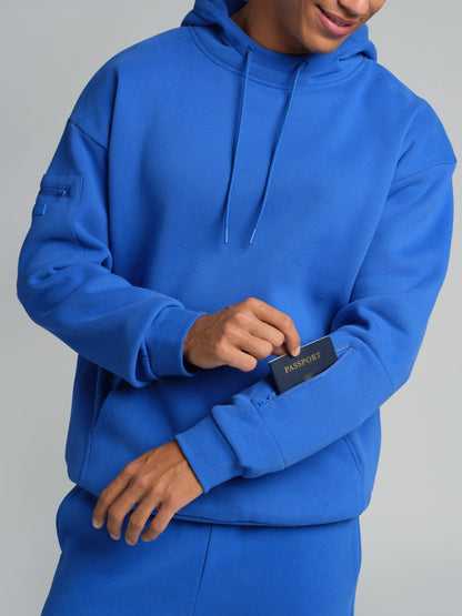 Comfrt Airplane Mode Travel Hoodie mit integrierter Augenmaske