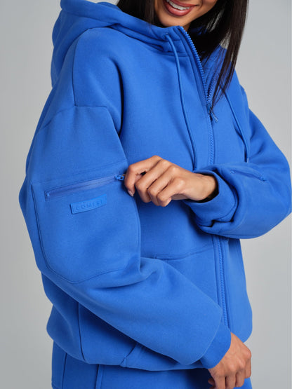 Comfrt Airplane Mode Travel Zip Hoodie Vollreißverschluss