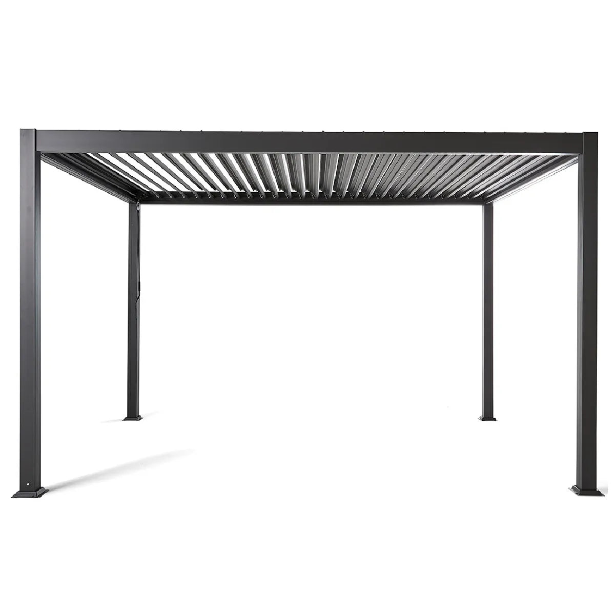 Bestmobilier CHERRY 2458GANT Pergola Bioclimática Lamas Orientables Anthracite 4x3m