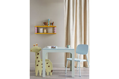 Kinder Beistelltisch Luana – Klappbarer Tisch in Grau‑Beige, 60 × 40 × 45 cm