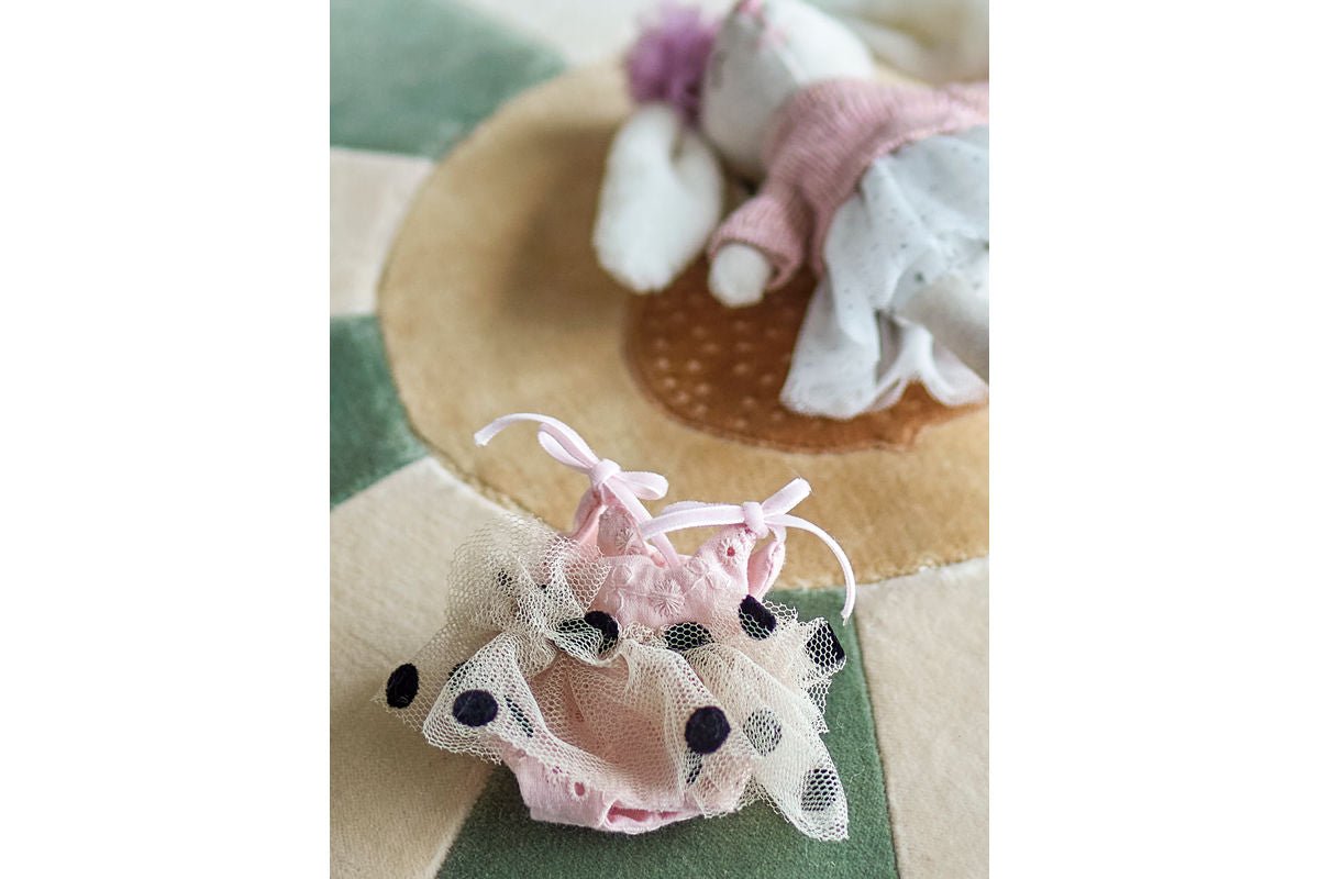 Luxusbetten24 Luna Stoffpuppe mit Tasche Buntes Polyester Rosé