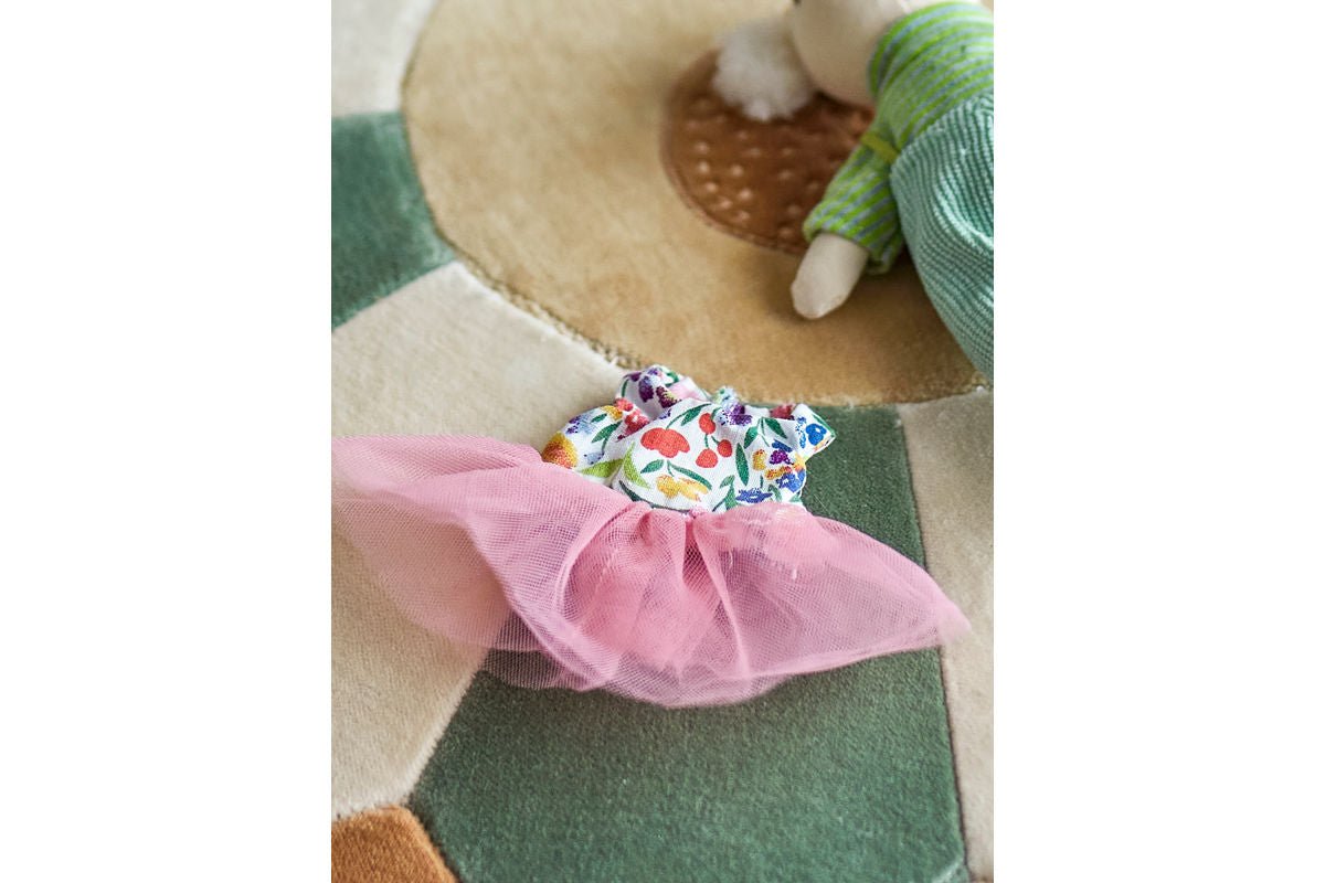 Luxusbetten24 Stoffpuppe „Mia“ mit Koffer Spielset Bunt Polyester