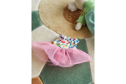 Luxusbetten24 Stoffpuppe „Mia“ mit Koffer Spielset Bunt Polyester