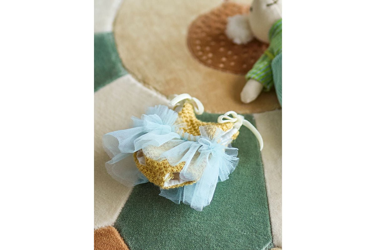 Luxusbetten24 Stoffpuppe „Mia“ mit Koffer Spielset Bunt Polyester