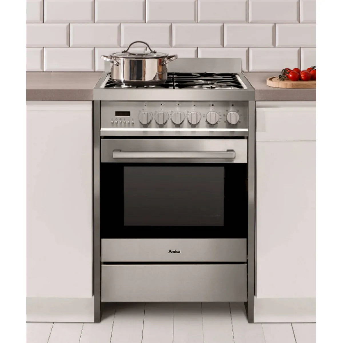 Amica ACME2005X Cocina de Gas 68 L 4 Fuegos Inox