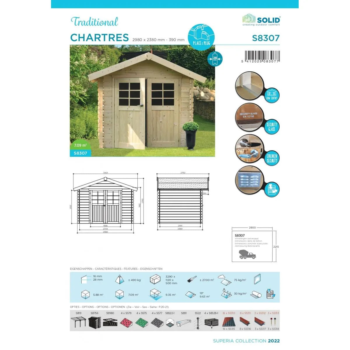 Abri Jardin Bois Solid S8307 MKR00002704140