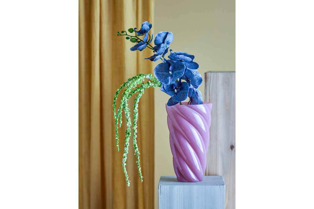 Luxusbetten24 Pinkt Tornado Vase Glas Pink