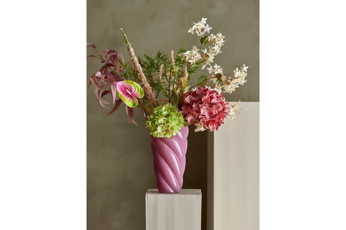 Luxusbetten24 Pinkt Tornado Vase Glas Pink