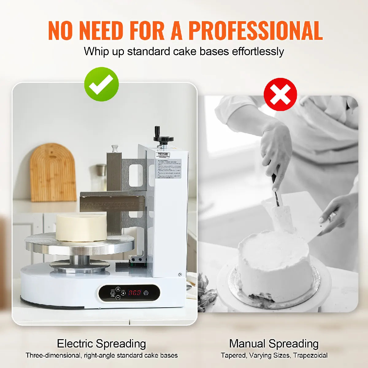Machine à Glacer les Gâteaux VEVOR Blanc HBLSMMJ-0412 MKR00016192676
