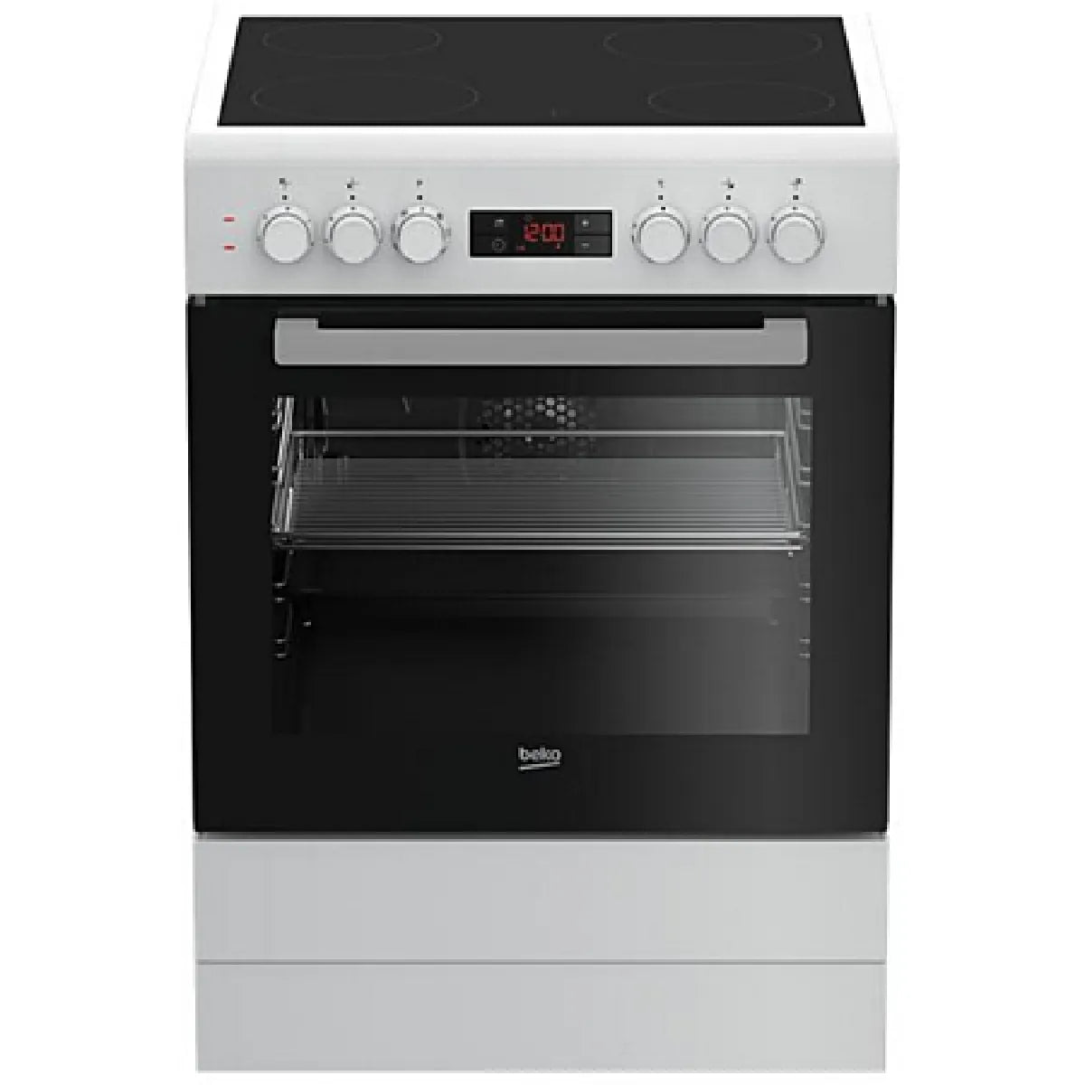 Beko FBE67300WCS Cocina Vitrocerámica 72L 4 Placas