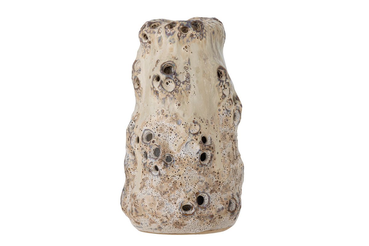 Luxusbetten24 Siam Vase Steingut Natur