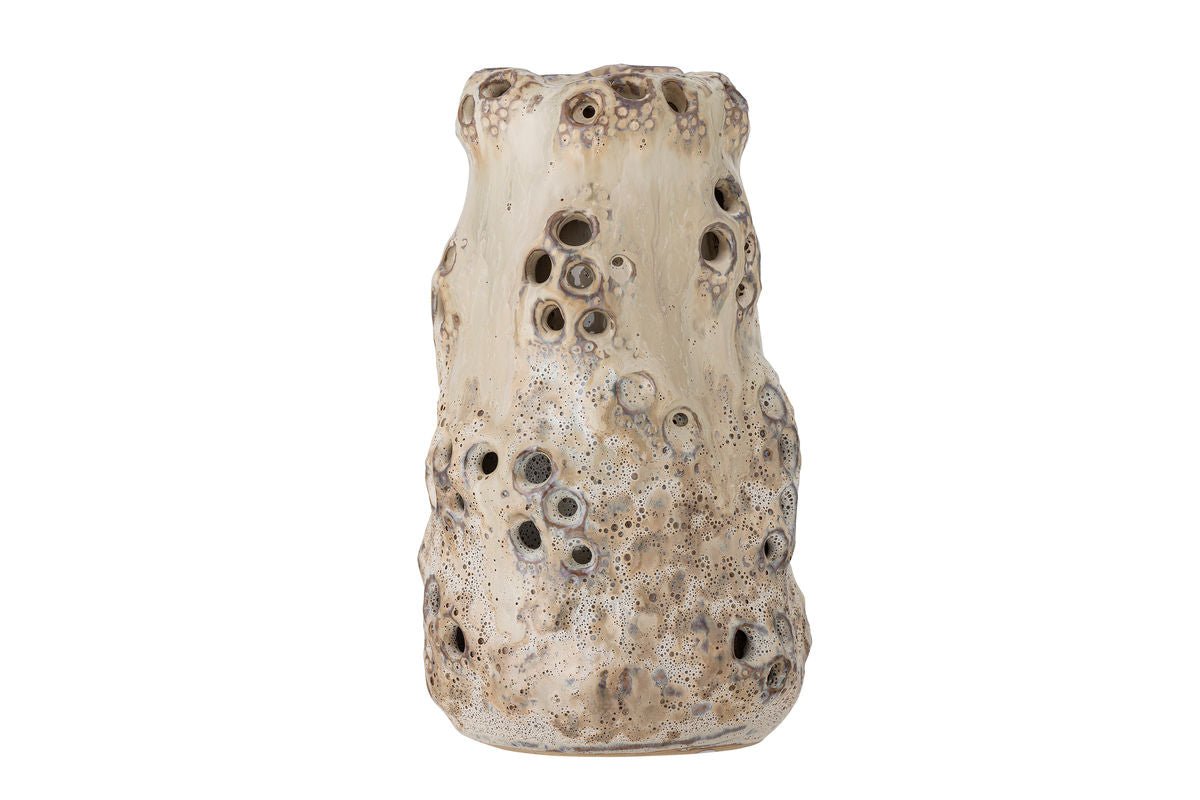Luxusbetten24 Siam Vase Steingut Natur