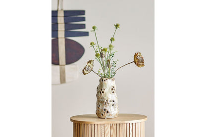 Luxusbetten24 Siam Vase Steingut Natur