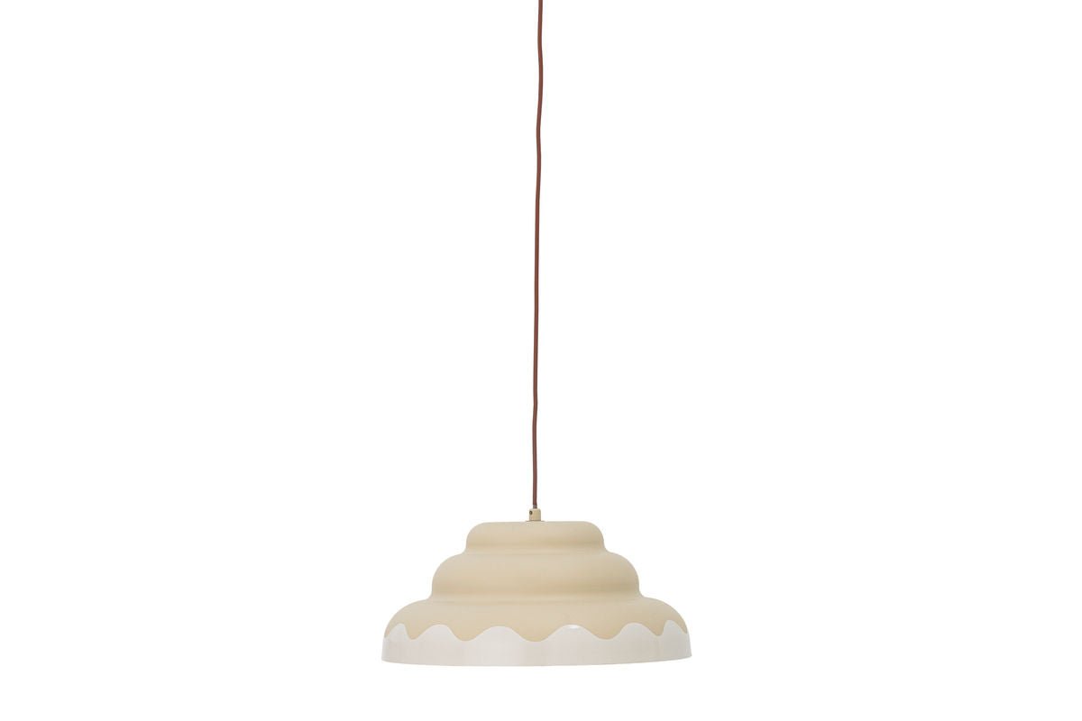 Luxusbetten24 Kora Pendelleuchte Abgerundetes Design Naturton